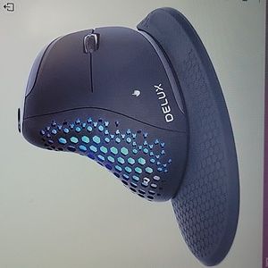 Delux Seeker wireless ergonomic vertical mouse OLED screen BT USB receiver NEW…